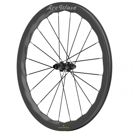 Llanta de carbono ArcWave™ 700C 47×32con lecho de radios ondulado asimétrico, 20 orificios