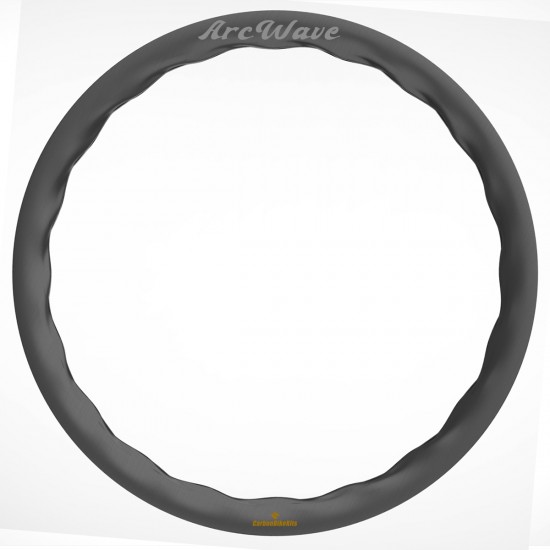 Llanta de carbono ArcWave™ 700C 47×32con lecho de radios ondulado asimétrico, 20 orificios