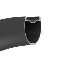 ArcX 325g 超軽量 700C チューブレスリム、外寸37x32mm、内幅25mm、強化構造カーボンリム