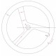 700C 27mm Ancho recto 3 radios Rueda tubeless / tubular 700C 27mm Ancho recto 3 radios Rueda tubeless / tubular