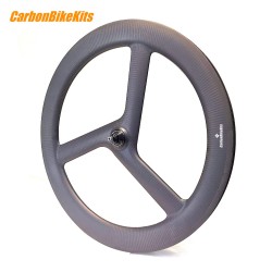 700C 27mm Ancho recto 3 radios Rueda tubeless / tubular