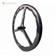 700C 29mm Forma de onda 3 radios Rueda tubeless 55mm de profundidad