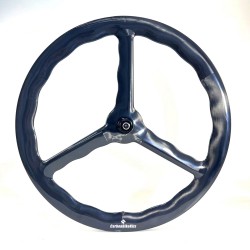 700C 29mm Forma de onda 3 radios Rueda tubeless 55mm de profundidad