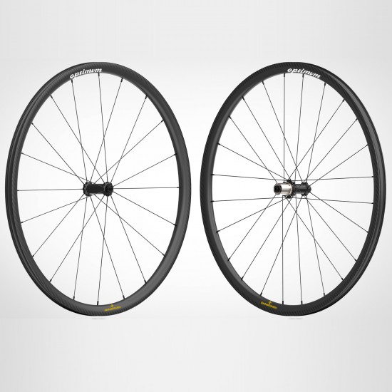 OPTIMVM™️ Juego de Ruedas de Bicicleta de Carretera de Carbono Completo