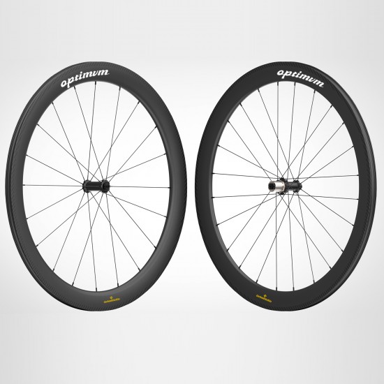 OPTIMVM™️ Juego de Ruedas de Bicicleta de Carretera de Carbono Completo
