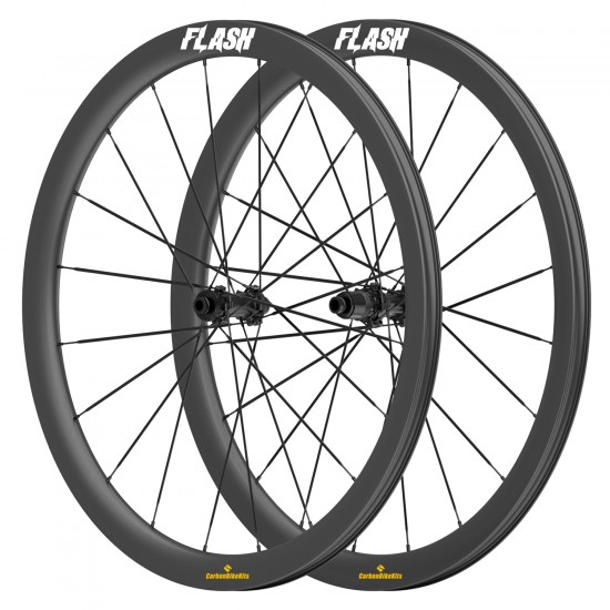 700C 40x31mm Carbon Tubeless Hooked /Hookless Gravel / CX Wheelset with Blade Carbon Spokes