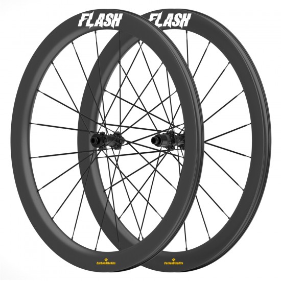 700C 50x31mm Carbon Tubeless Hooked /Hookless Gravel / CX Wheelset with Blade Carbon Spokes