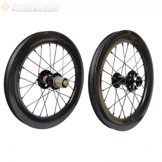 Aro de Carbono Clincher 14 pulgadas 30x30mm Aro de Carbono Clincher 14 pulgadas 30x30mm