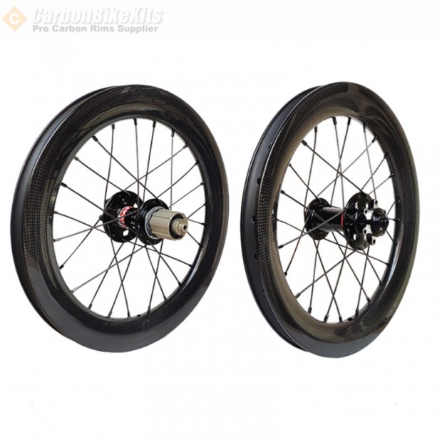 Aro de Carbono Clincher 14 pulgadas 30x30mm Aro de Carbono Clincher 14 pulgadas 30x30mm