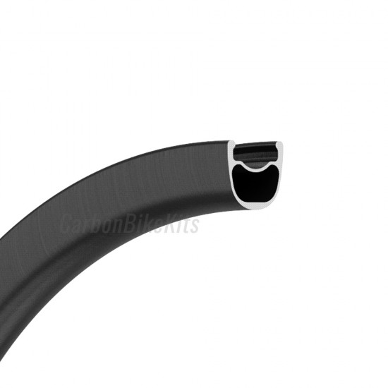 20 Zoll 406 mm 25×22 mm Tubeless-Carbonfelge mit Haken für BMX / Handbike