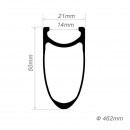 Aro de Carreras en Fibra de Carbono 20×1-1/8″ Junior/Mini 451mm 50x21mm Cubierta