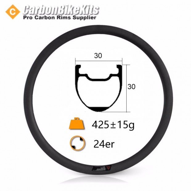 24Inch 507 30x30mm Tubeless Carbon Rim 28Holes 24Inch 507 30x30mm Tubeless Carbon Rim 28Holes