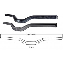 Manubrio sollevato in carbonio per MTB CMH02