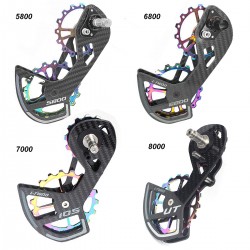 Sistema de rueda de polea para desviador trasero de bicicleta de fibra de carbono, rueda láser para Shimano y SRAM 13T-18T