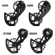 Sistema de polea de desviador trasero de fibra de carbono para Shimano y SRAM, 13T-17T Sistema de polea de desviador trasero de fibra de carbono para Shimano y SRAM, 13T-17T