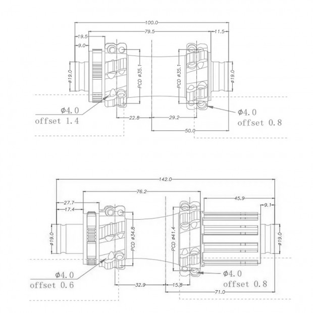 FLASH™️ 289g ロード ディスクブレーキ ハブ ラッチェット センター ロック 20-20 ホール カーボン スポーク CSK02 / CSK08 用
