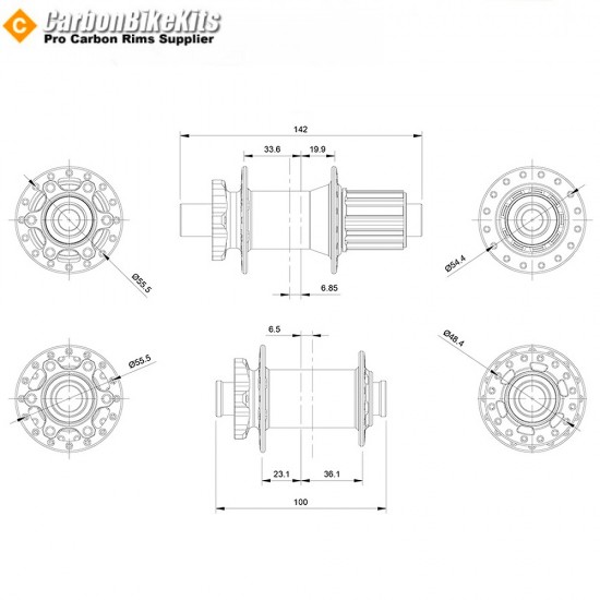 MTB J-Bend 6 Bolts Disc Brake Ratchet Hub Compatible Boost MTB J-Bend 6 Bolts Disc Brake Ratchet Hub Compatible Boost