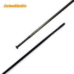 14G Aero Carbon + Steel Bicycle Spokes Straight/J-bend Pull