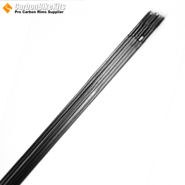 Raggi Aero Carbonio + Acciaio 14G per Bicicletta, Pull Dritto / J-bend Raggi Aero Carbonio + Acciaio 14G per Bicicletta, Pull Dritto / J-bend