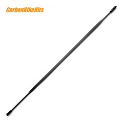 Raggi per bicicletta in carbonio a lama aerodinamica da 5 mm con acciaio inox (per mozzi a foro grande, con nipples)