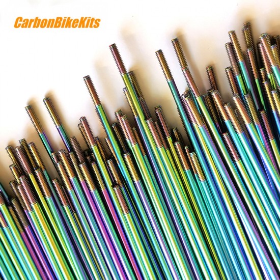 SAPIM Leader 2.0mm レーザー 自転車スポーク ラウンド 50-310mm ニップル付き