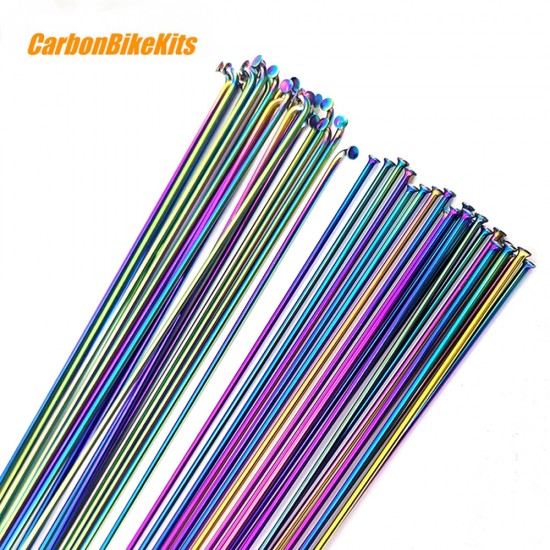 SAPIM Leader 2.0mm レーザー 自転車スポーク ラウンド 50-310mm ニップル付き