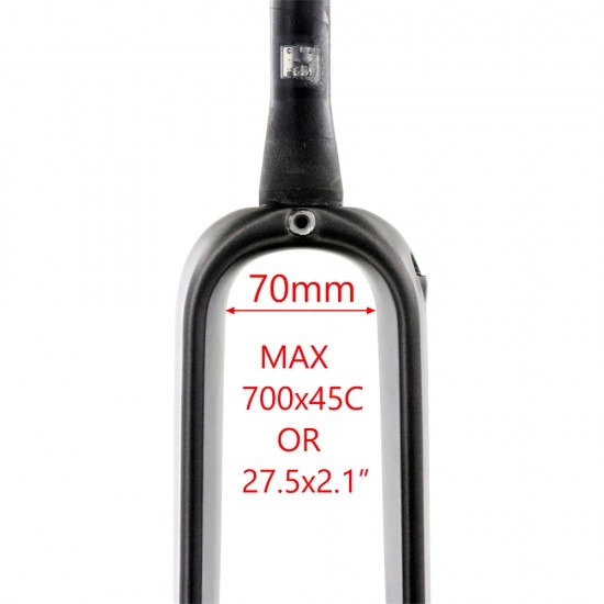700x45C Carbon Gravel Fork Thru Axle 12x100mm