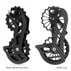 Carbon Fiber Bicycle Rear Derailleur Pulley Wheel System for Shimano and SRAM 13T-17T Carbon Fiber Bicycle Rear Derailleur Pulley Wheel System for Shimano and SRAM 13T-17T