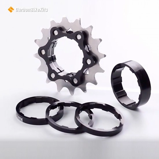 自転車ハブ9speedからサインルフリーホイールへの交換とスペーサー