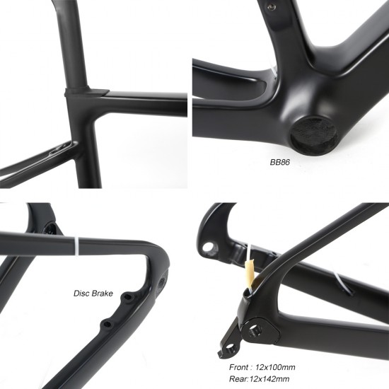 CFM3001D Carbon Road Bicyle Frame Frame Disc Brake Thru Axle CFM3001D Carbon Road Bicyle Frame Frame Disc Brake Thru Axle
