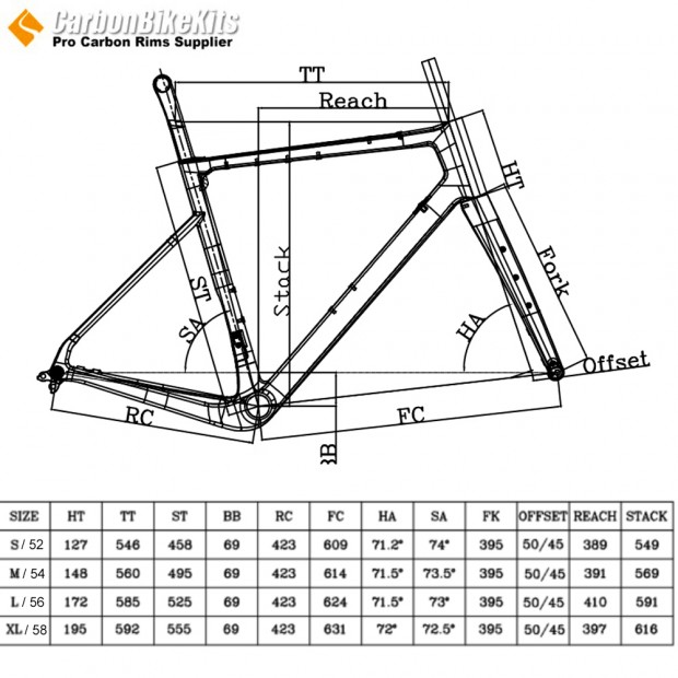 CFM0053 Telaio gravel in carbonio 700X47C T47