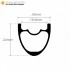 26er (559mm)/ 27.5er(584mm)/ 29er(622mm)  24x24mm inner Width  19.6mm Tubeless Hookless Carbon Rim for Handbike Velomobiles  WISP Wheel