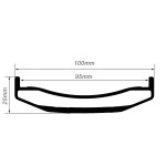 Aro de carbono 26 pulgadas 100mm de ancho para fat bike
