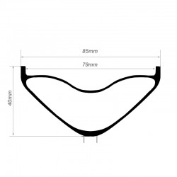 27.5er 85mm width Carbon Fat Bike Rim