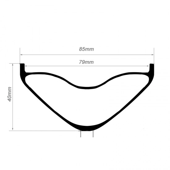 Aro de carbono 27.5 pulgadas 85mm de ancho para fat bike