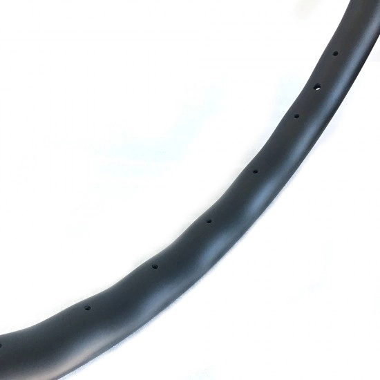Llantas de carbono de 325 g 29er onduladas 37x21,5 mm de ancho interno 30 mm sin cámara y sin gancho asimétricas para MTB. Ruedas para bicicletas eléctricas