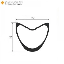 27.5er 650C / 29er Carbon 27x23mm Tubular MTB Rim
