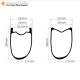 340g Ultralight 700C 38x25mm Asymmetrische Tubeless / Schlauchreifen Rennradfelge