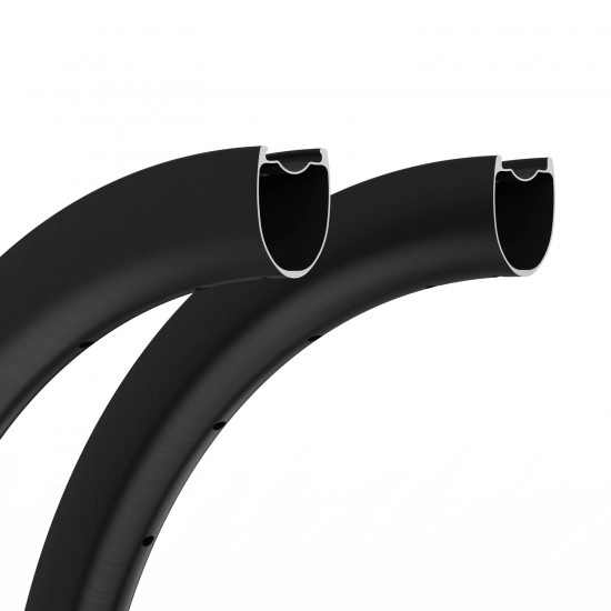 Ultraleicht 700C 45x31mm Symmetrische Carbon Tubeless Gravel / CX Felge mit großer Lochmittenabstand
