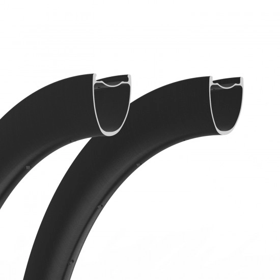 32 inch asymmetric carbon fiber gravel rim 45mm depth 33mm wide