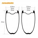 ArcX 385g Ultralight 700C 57x32mm  Inner Width 25mm Enhanced Structura Carbon Tubeless Rim